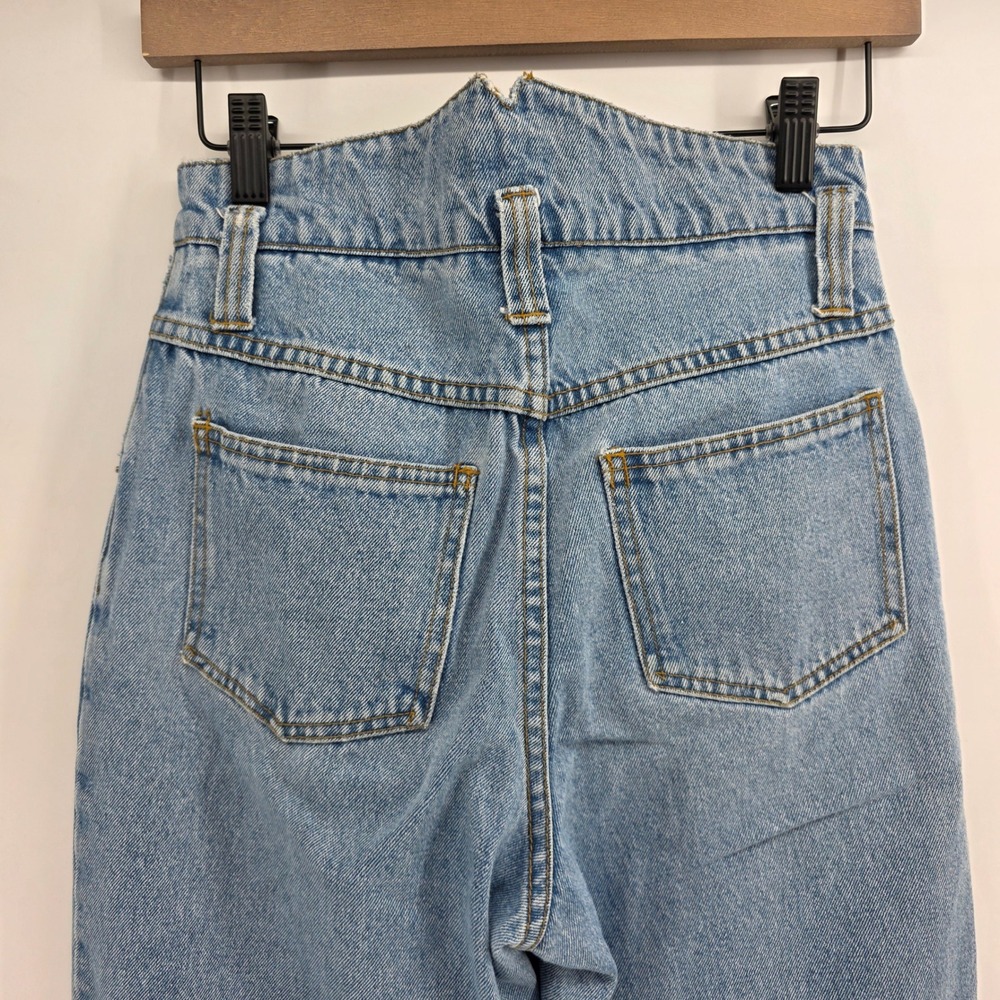 SOSTANZA‎ Women 5/6 Light Wash High Waisted Denim Jeans Vintage unique mom